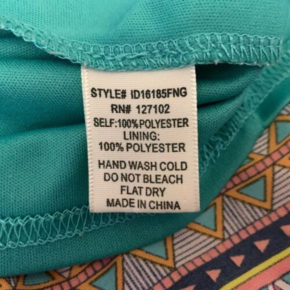 Juniors' Small Pink Owl /Yellow/Seafoam Sleeveless Shift Dress Keyhole Back - Picture 11 of 11